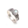 Timeless Rainbow Moonstone Silver Ring